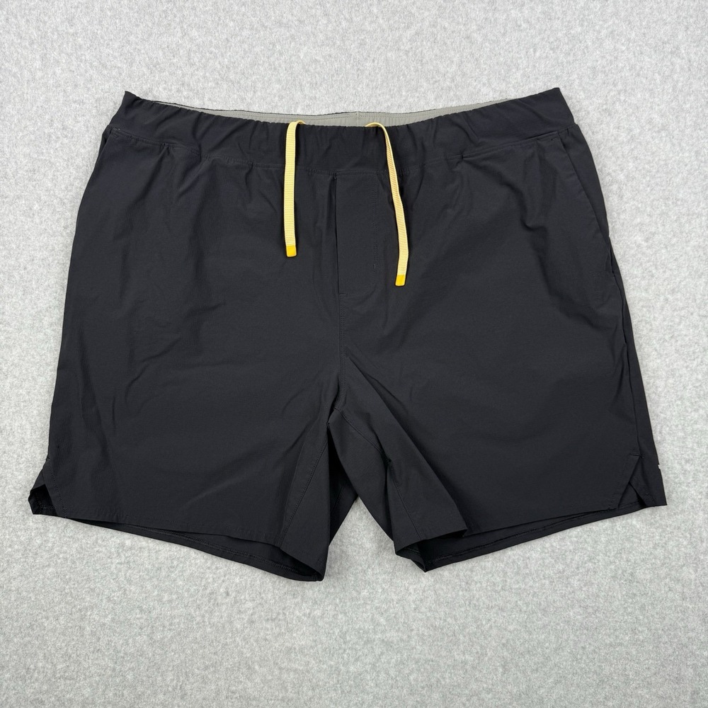 Wellen Shorts Mens 2XL Black Nylon Stretch Performance Training Gym Running‎